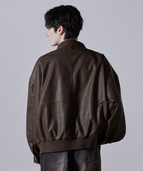新品未使用　CLEL クレイル ヴィンテージデザイン合皮ブルゾン XS CLEL ブルゾン アウター 「CLEL」Vintage Design Blouson