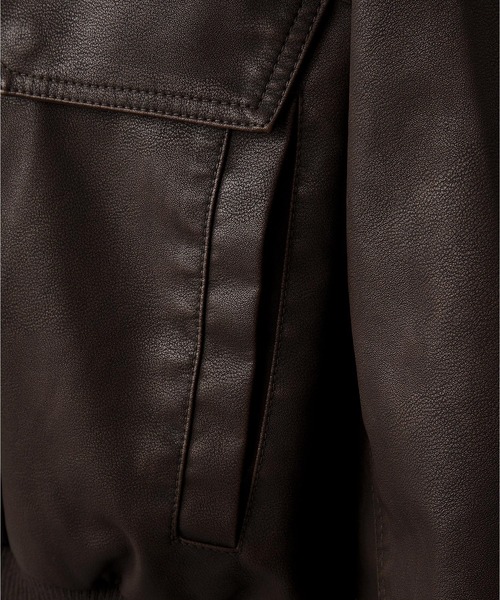 CLEL 合皮ブルゾン ブラック系 XSサイズ【完売品】 CLEL（クレイル）の「【CLEL】Vintage Design Blouson
