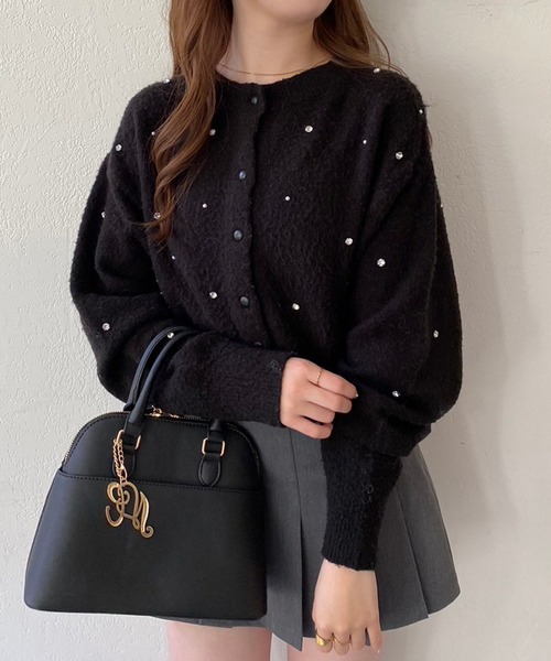 one after another NICE CLAUP ニット キラキラビジューニット