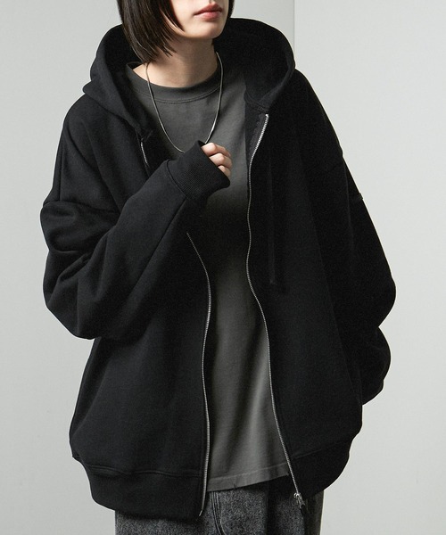 パーカー 「Alfred Alex」Rubber Logo Zip Hoodie/ラバーロゴ