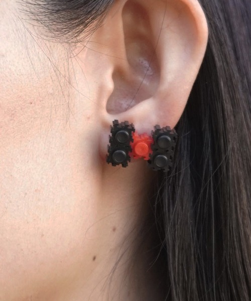 misto accessories ピアス ブロックリボンピアス レディース メンズ 