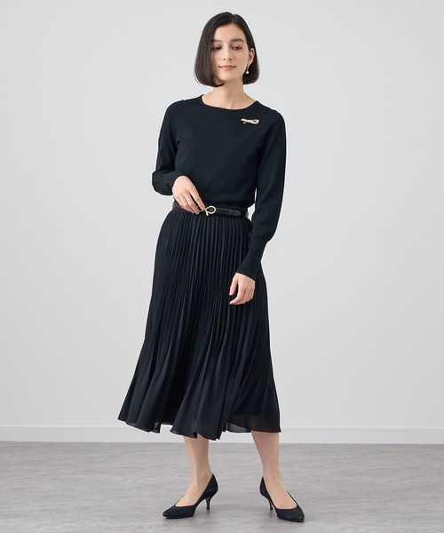 新品タグ付き ANAYI シアードビープリーツ スカート ANAYI（アナイ）の「シアードビープリーツ スカート（スカート