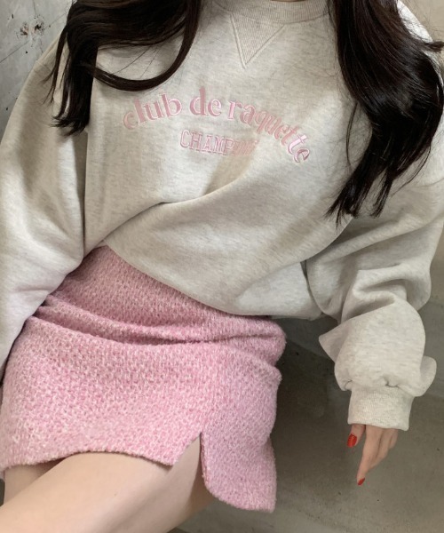 LACーVERT 刺繍ロゴ オーバーサイズスウェット/トレーナー