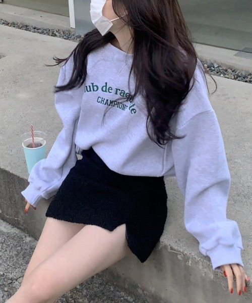 LACーVERT トレーナー スウェット 刺繍ロゴ オーバーサイズスウェット