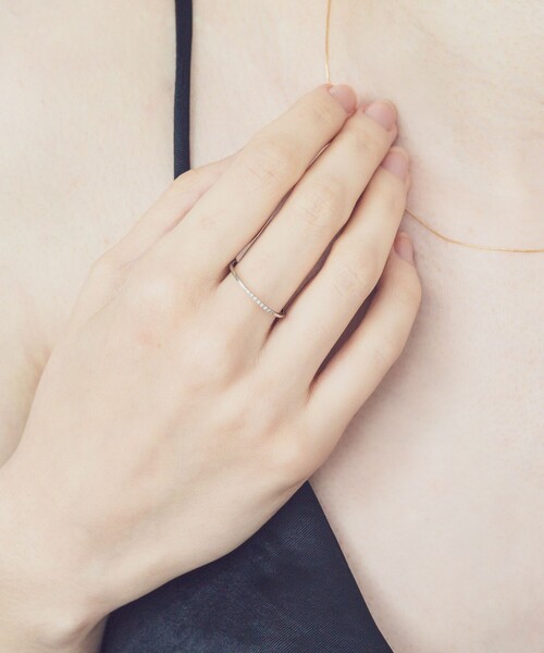 ete bijoux 指輪 リング PT900 スキニー ダイヤモンド