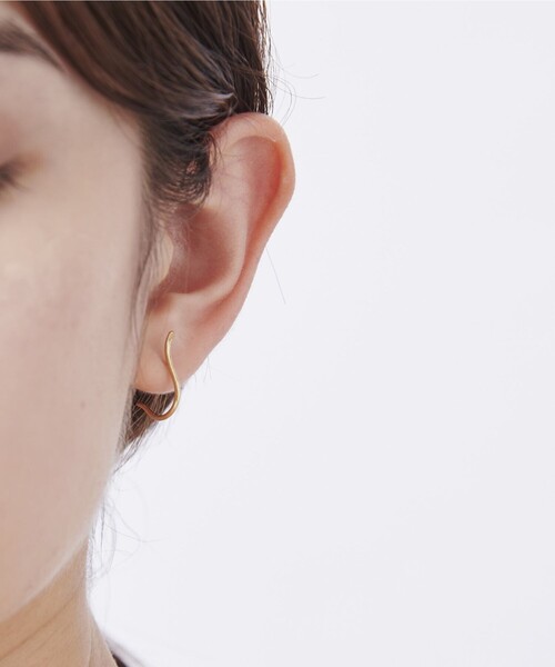 ピアス K18YG ドロー ピアス レディースの画像