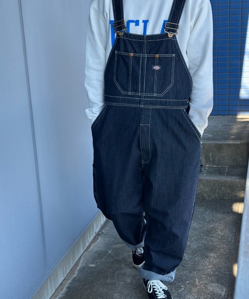 Dickies ブラックオーバーオール 4L Dickies USA/Black Duck Bib Overall（ディッキーズ