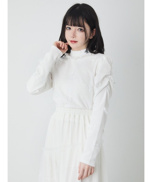 トップス anko Ank Rouge（アンクルージュ） tシャツ チビリボンTOPS レディース