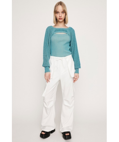 ニット セーター 「PLUS」2WAY BOLERO KNIT PO/2WAYボレロニットプルオーバー レディース SLY ニット セーター 2P BOLERO HG TOPS ツーピー ボレロ