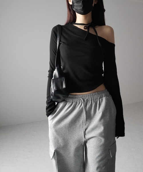 eimyistoire ロゴチョーカーワンショルダーTシャツ me+em select（ミームセレクト） tシャツ 「 2WAY 」ストラップ