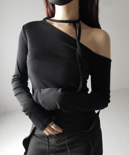 eimyistoire ロゴチョーカーワンショルダーTシャツ me+em select（ミームセレクト） tシャツ 「 2WAY 」ストラップ