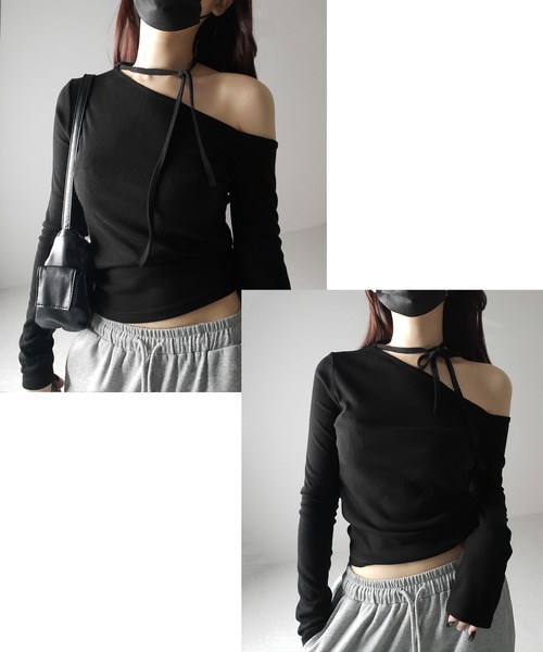 eimyistoire ロゴチョーカーワンショルダーTシャツ me+em select（ミームセレクト） tシャツ 「 2WAY 」ストラップ