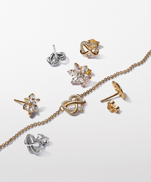 PANDORA（パンドラ） ピアス スパークリング インフィニティ ハート