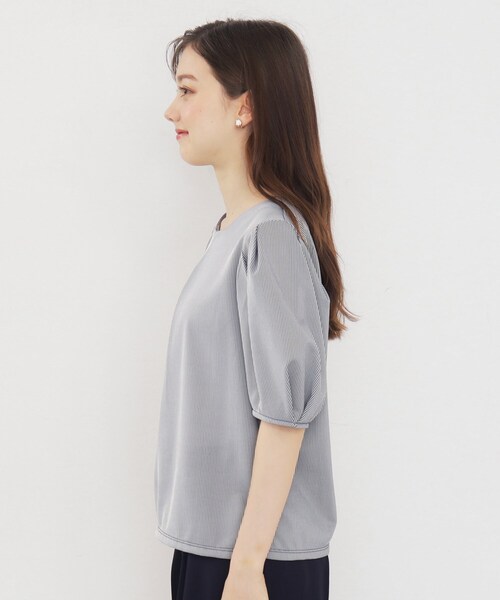 tシャツ ストライプタックスリーブカットソー レディース index tシャツ ストライプタックスリーブトップス「吸水速乾