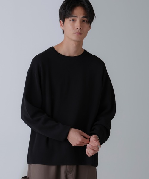 nano・universe スタイリスト池田敬コラボ/クルーネックリブニット スタイリスト池田敬コラボ／クルーネックリブニット | ナノユニバース