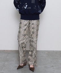MAISON SPECIAL パンツ Vegan Leather Python Cut Off Pants