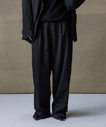 スラックス ワッシャー ウールギャバ ワイドストレート スラックス メンズ レディース｜ZOZOTOWN Yahoo!店