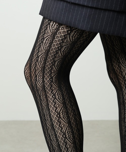 emesuelee タイツ デザインレースタイツ レディース : ZOZOTOWN Yahoo