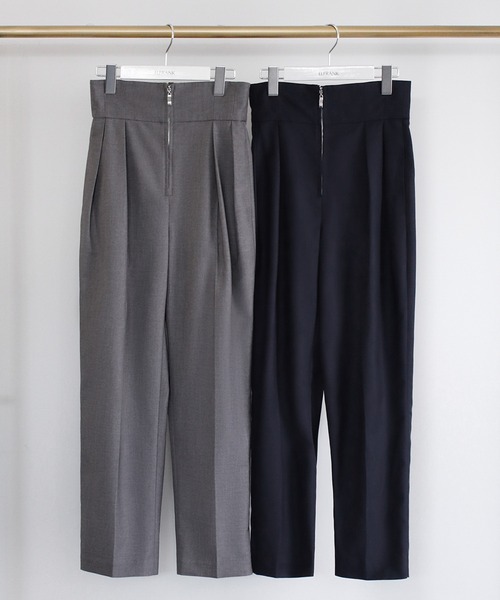 ELENDEEK ウエストリボンタックパンツ セール】ウエストリボンタックパンツ【セットアップ可能
