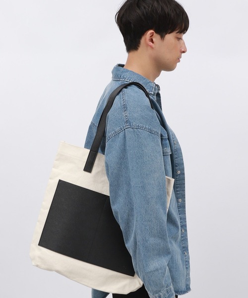 LAKOLE（ラコレ） トートバッグ キャンバスコンビトートバッグ