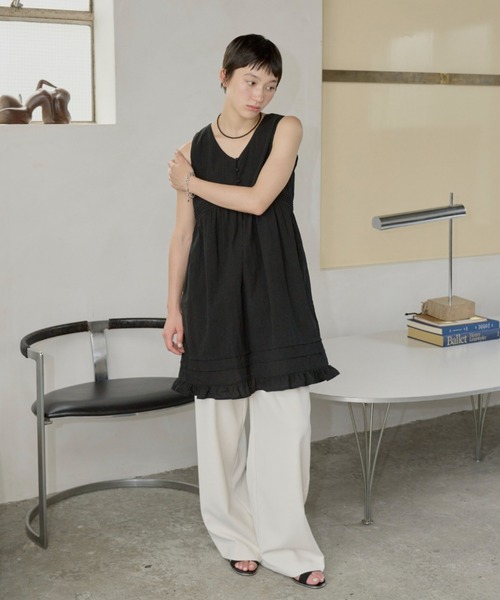 パンツ Yuuun GIUNON スラックス パンツ double tuck wide slacks / ダブルタック