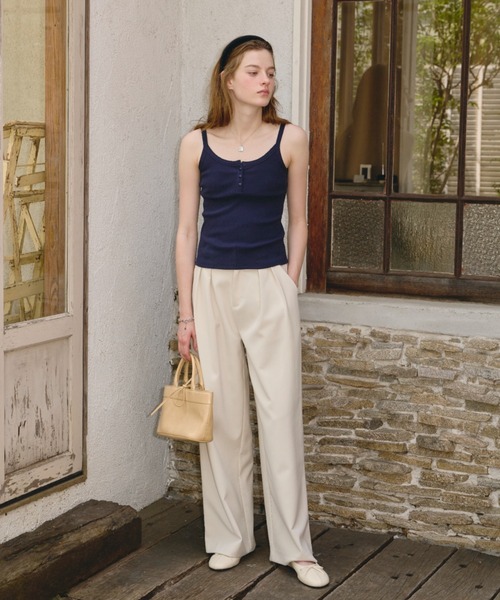 GIUNON スラックス パンツ double tuck wide slacks / ダブルタック