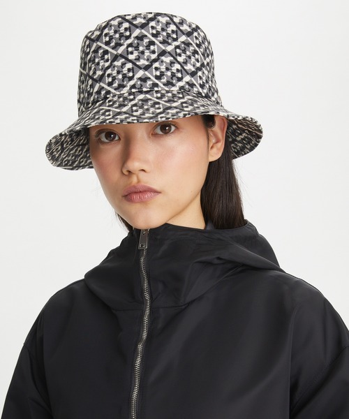 トリーバーチ　モノグラムバケットハット TORY BURCH 帽子 ハット プリズム Tモノグラム レディース