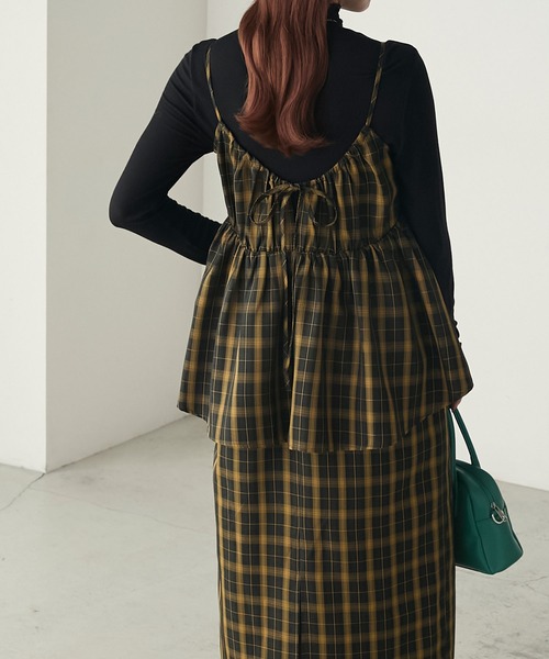 BONLECILL（ボンルシール） ワンピース 先染めチェックバックリボン