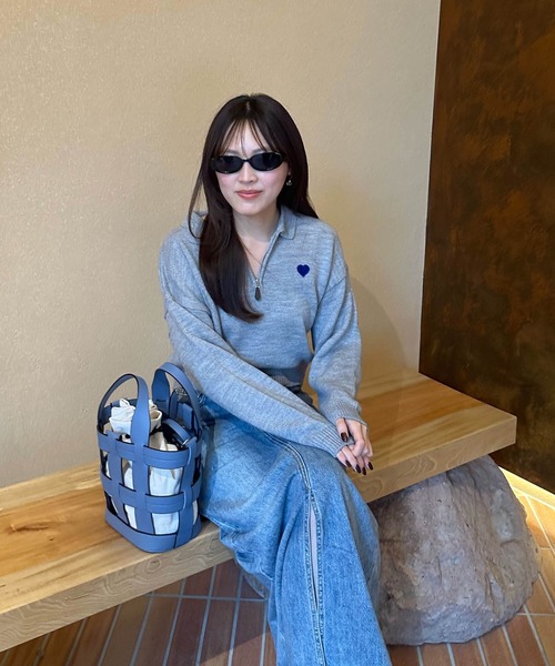 BLUE×PALANG（ブルーパラン） ニット セーター 「ZOZO限定」HEART ZIP