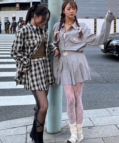 Nope Girl セットアップ上 Nope Girl セットアップ shirt skirt setup レディース