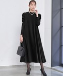 喪服 ワンピース 「喪服・礼服」ギャザーショル...の詳細画像1