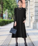 喪服 ワンピース 「喪服・礼服」ギャザーショル...の詳細画像3