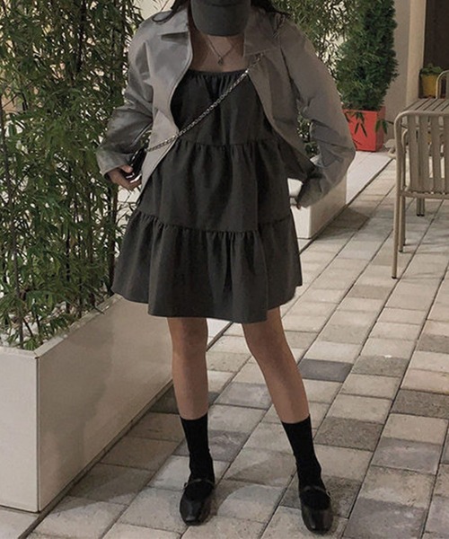GLAMOROUS JANE(グラマラスジェーン) ワンピース ティアードミニ GLAMOROUS JANE(グラマラスジェーン) ワンピース ティアードミニ