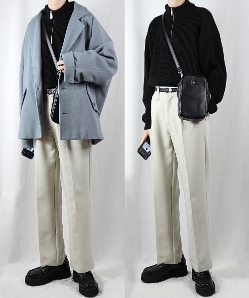 「Loose/ルース」 チェスターコート S スモークグレー メンズ_画像9