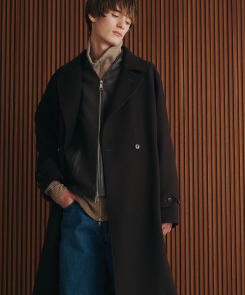 NANO universe（ナノ・ユニバース） チェスターコート M ブラウン