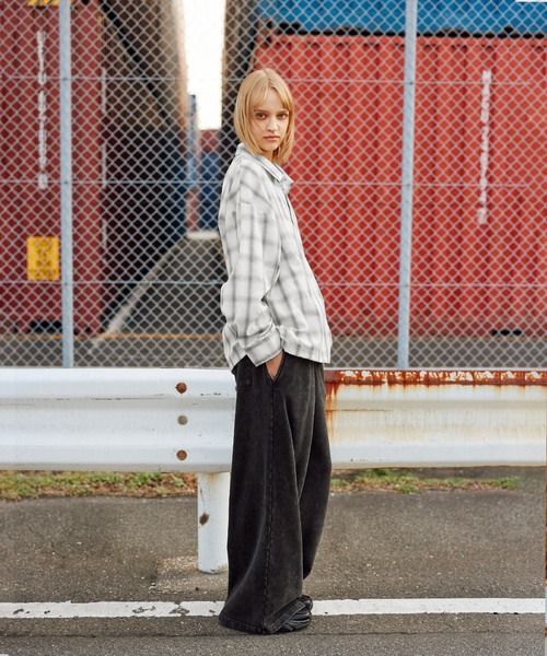 ROCHEM（ローシェン） シャツ ドローコードオンブレチェックシャツ