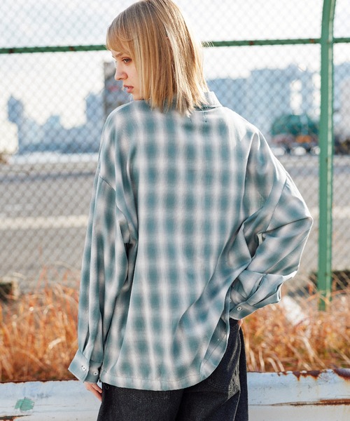 ROCHEM（ローシェン） シャツ ドローコードオンブレチェックシャツ