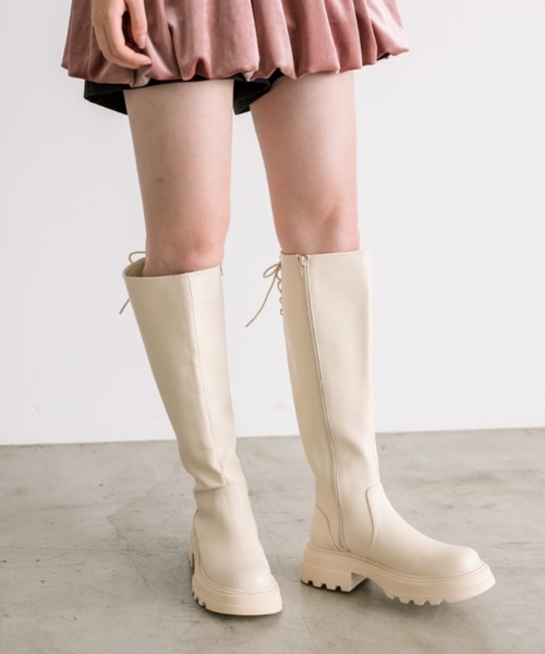 「OLIVE des OLIVE」 ロングブーツ LARGE ブラック レディース_画像6