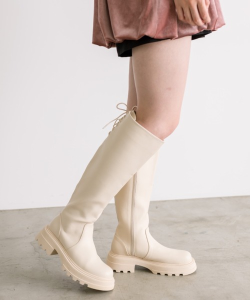 「OLIVE des OLIVE」 ロングブーツ LARGE ブラック レディース_画像7