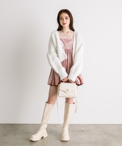 「OLIVE des OLIVE」 ロングブーツ LARGE ブラック レディース_画像8