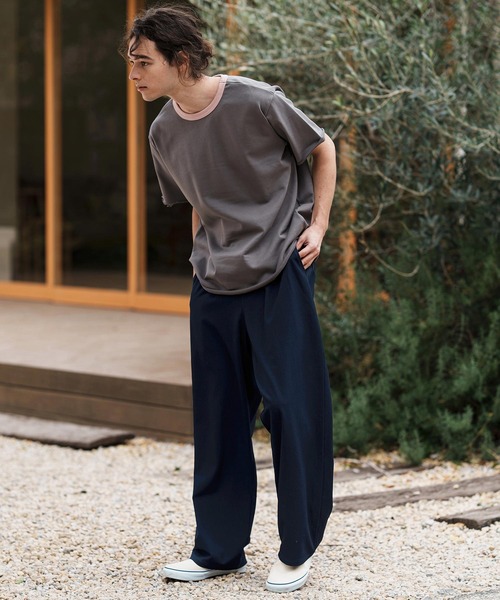 CAMBIO パンツ mp13310-Seersucker Wide Straight Pants ワイド