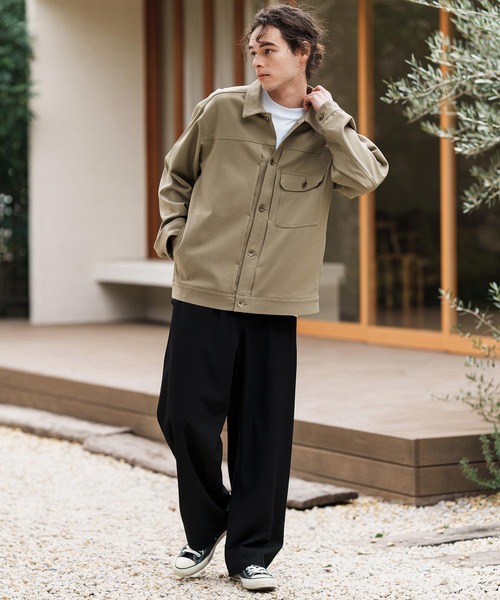 CAMBIO パンツ mp13310-Seersucker Wide Straight Pants ワイド