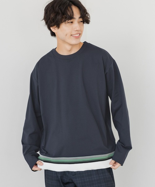 GLOBAL WORK（グローバルワーク） tシャツ サラサラ快適DRYキリカエT