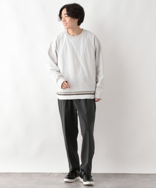 GLOBAL WORK（グローバルワーク） tシャツ サラサラ快適DRYキリカエT