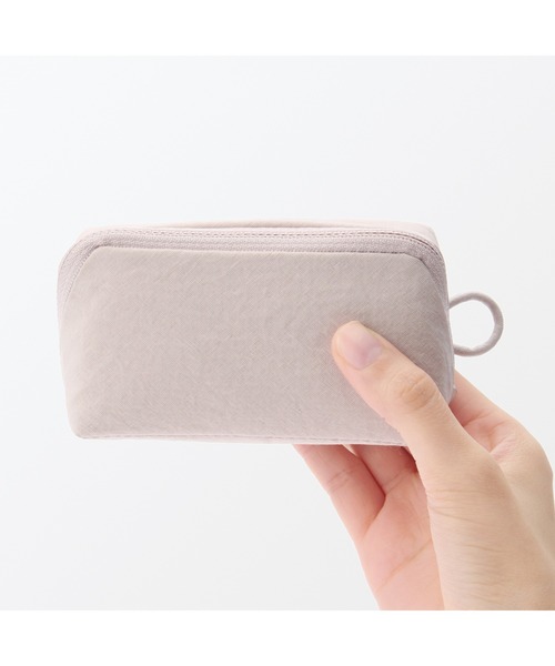 無印良品（MUJI） ポーチ リンクルナイロン 大きく開くポーチ S 約 