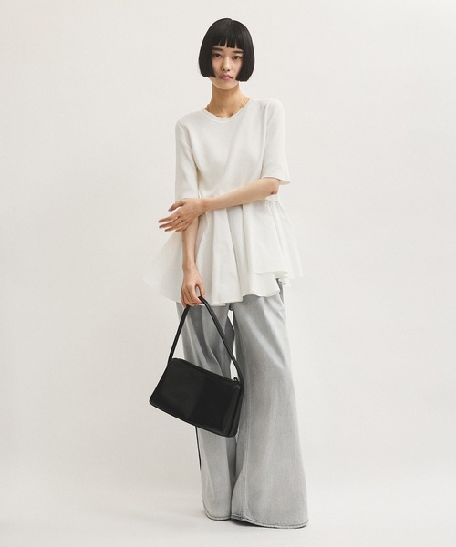 ADAM ET ROPE'（アダムエロペ） ニット セーター ペプラムコンビハーフ