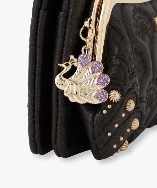 すぐ届く 国内発送 ANNASUI ピーコック 二つ折り口金財布 すぐ届く 国内発送 ANNASUI ピーコック 二つ折り口金財布