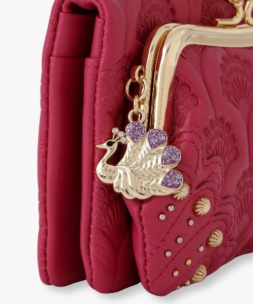 すぐ届く 国内発送 ANNASUI ピーコック 二つ折り口金長財布 ANNA SUI 財布 ピーコック 二つ折り口金財布 レディース