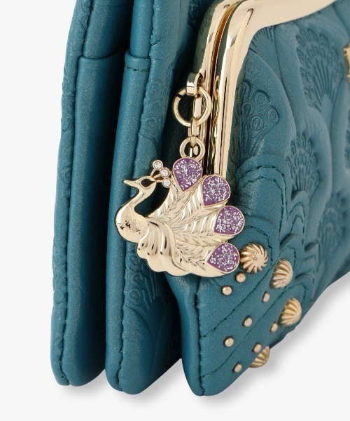 すぐ届く 国内発送 ANNASUI ピーコック 二つ折り口金財布 ピーコック 二つ折り口金財布 / ANNA SUI | ファッション通販