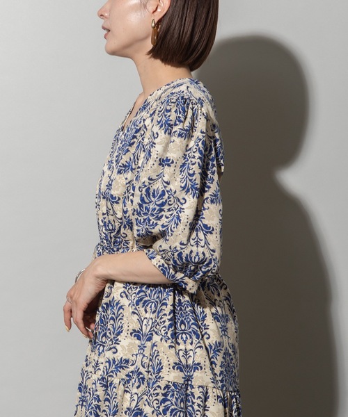 ワンピース オリエンタルプリント ティアードワンピース : ZOZOTOWN